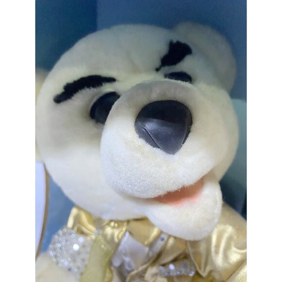 Elvis Presley Artist of the Century Collection Gold Lame Bear 16" Tall NIB - Picture 5 of 8